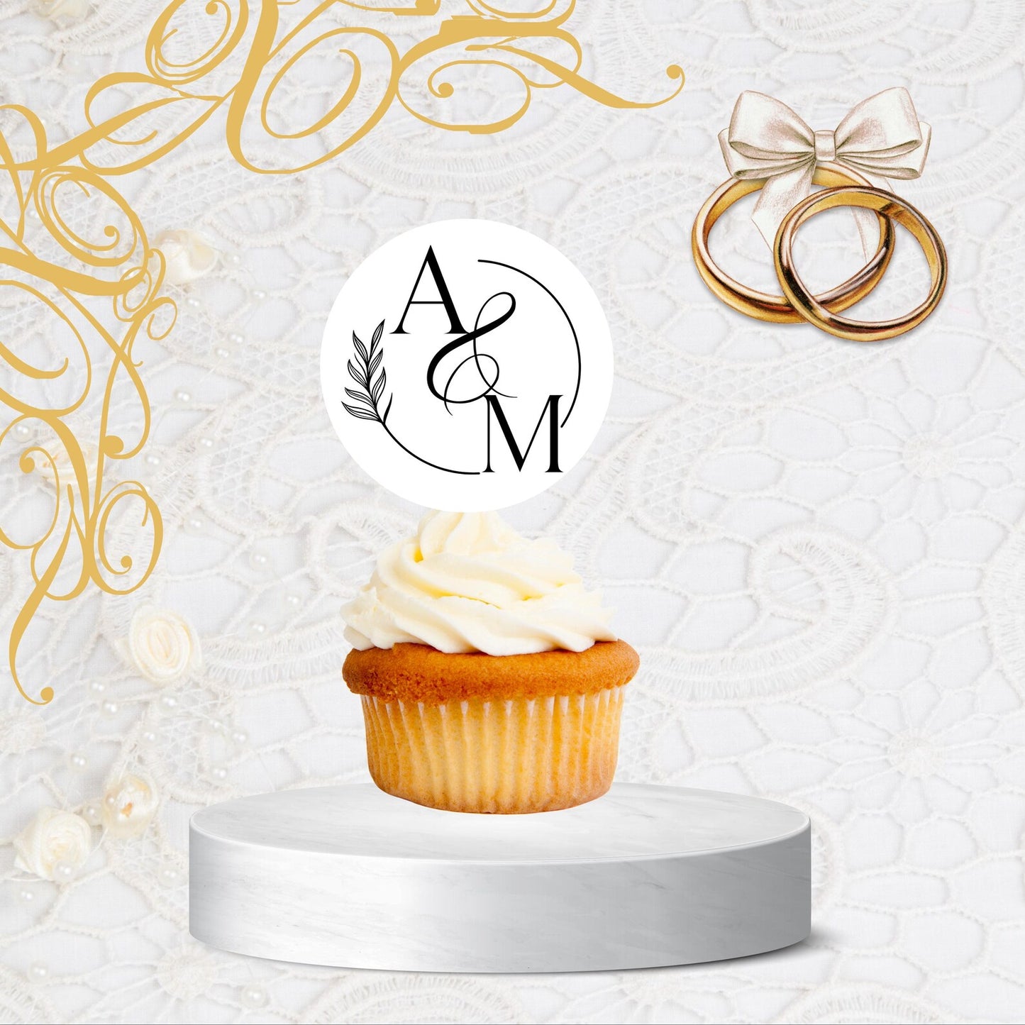 Custom Image Logo Text Cupcake Topper Business Logo Cupcake Topper Personalized Birthday Cake Topper Favors Baby Shower Wedding Favors