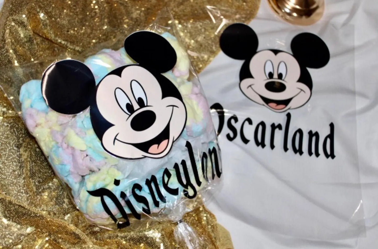 Custom Large Mickey Cotton Candy Bags, Custom Magical Mouse Birthday Cotton Candy Cellophane Bags, Cotton Candy Bags, Disneyland Favors