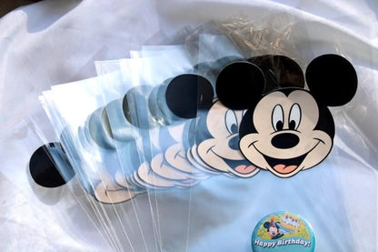 Custom Cotton Candy Party Favors, Custom Magical Mouse Birthday Mickey & Minnie Custom cellophane Cotton Candy Bags, Disneyland Favors